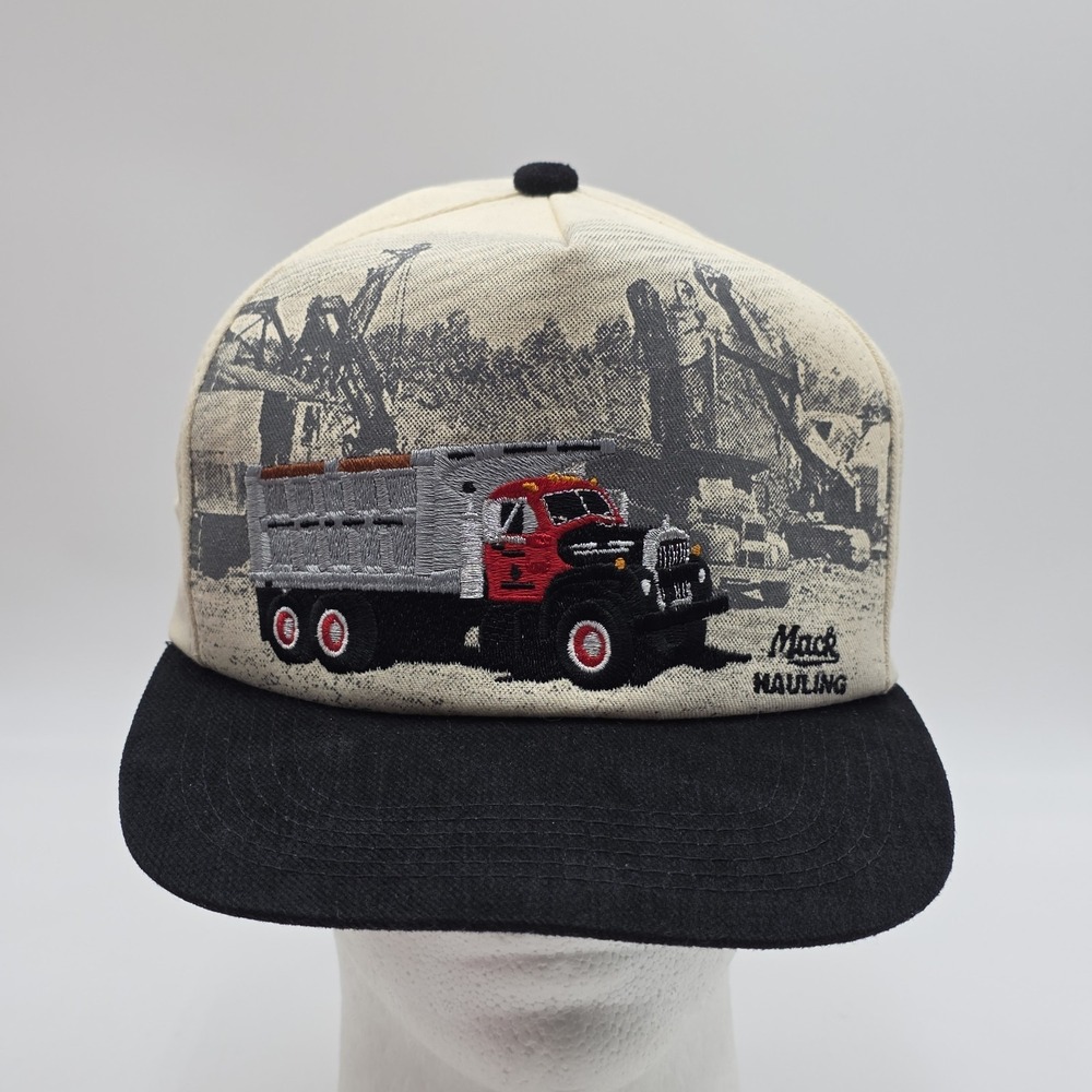 Vintage Mack Trucks Hauling Snapback Hat‎ Trucker Tow Truck K-Products NWOT